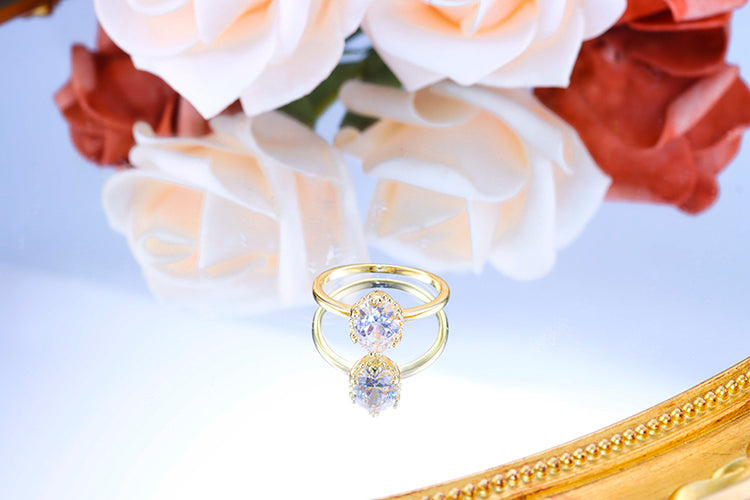 Anel Oval Solitario DCG0775