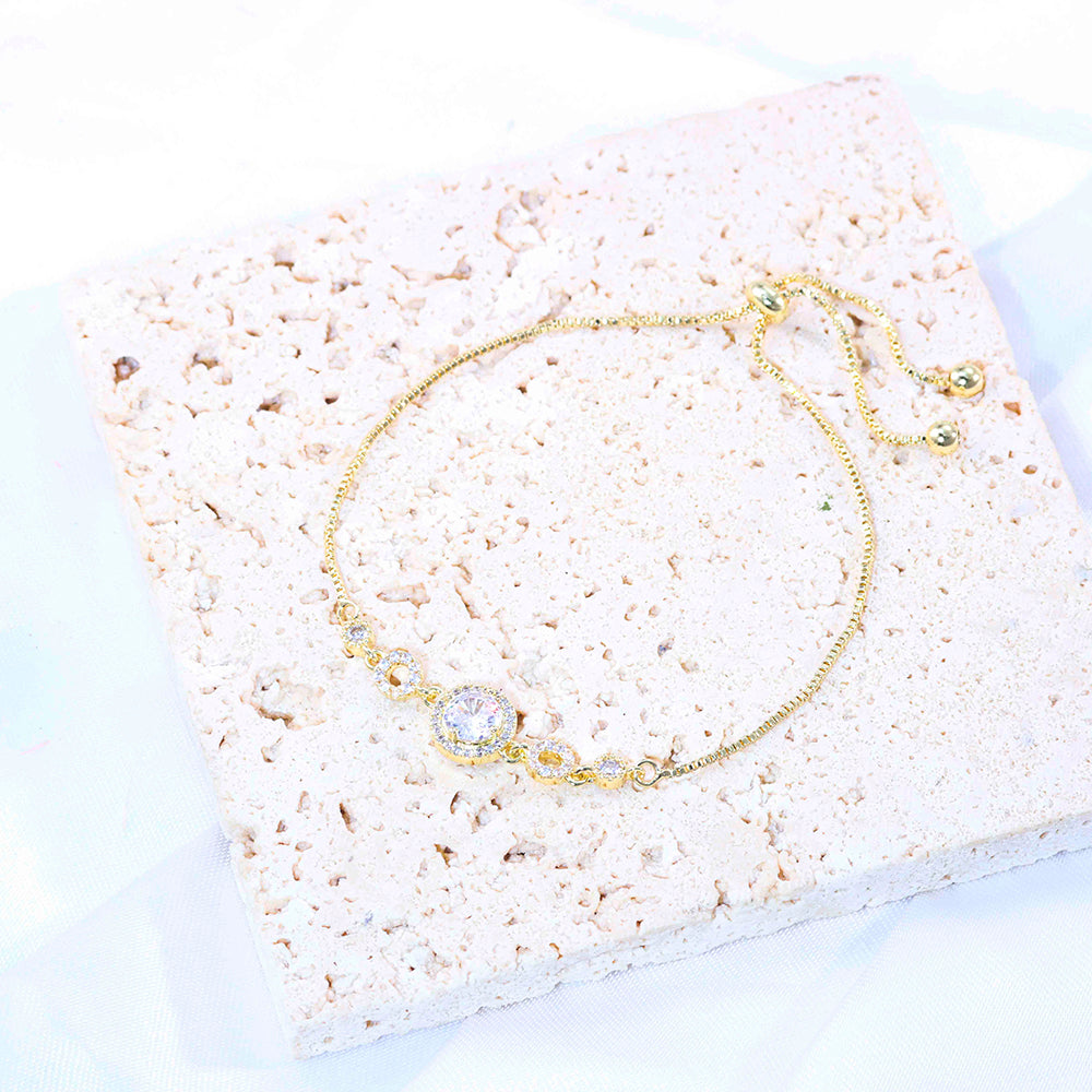 Pulseira Formas Redondas cravejadas DCG0856