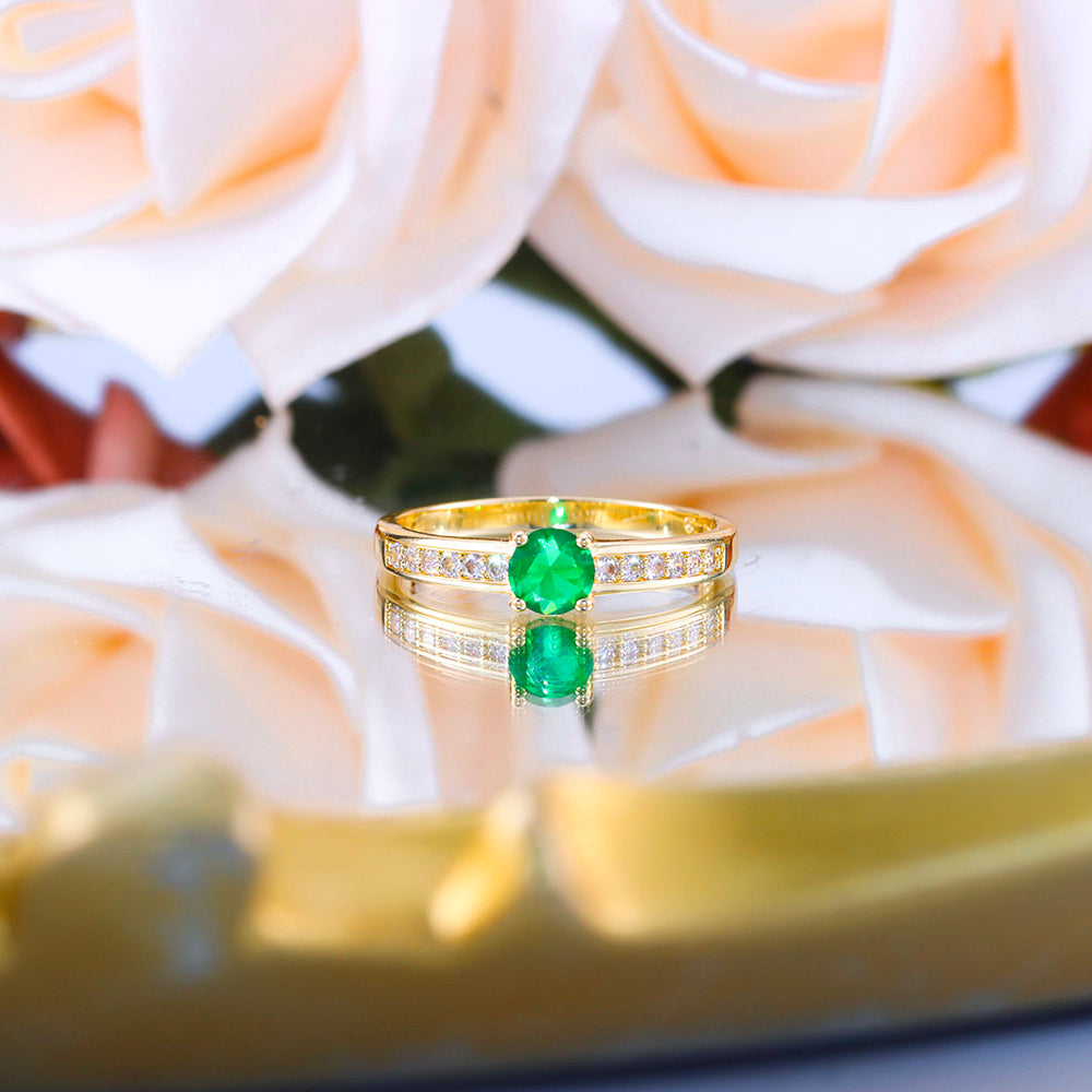 Anel solitario Esmeralda DCG0797