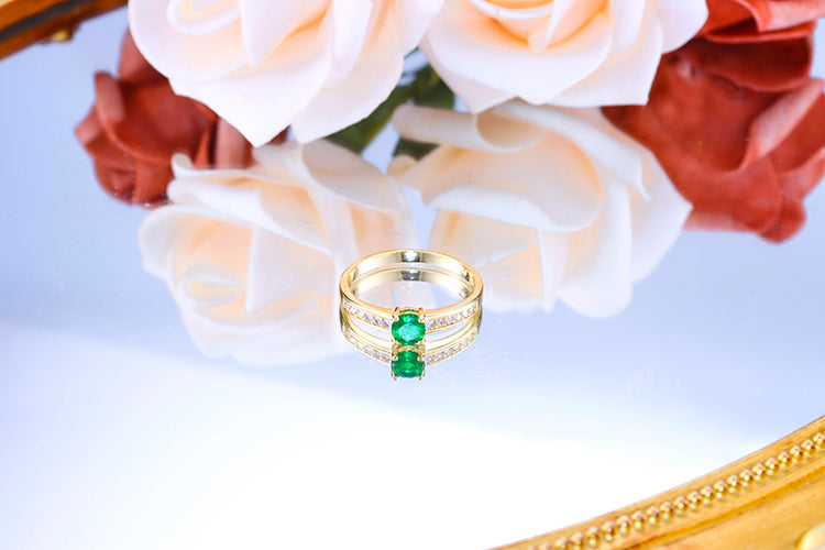 Anel solitario Esmeralda DCG0797