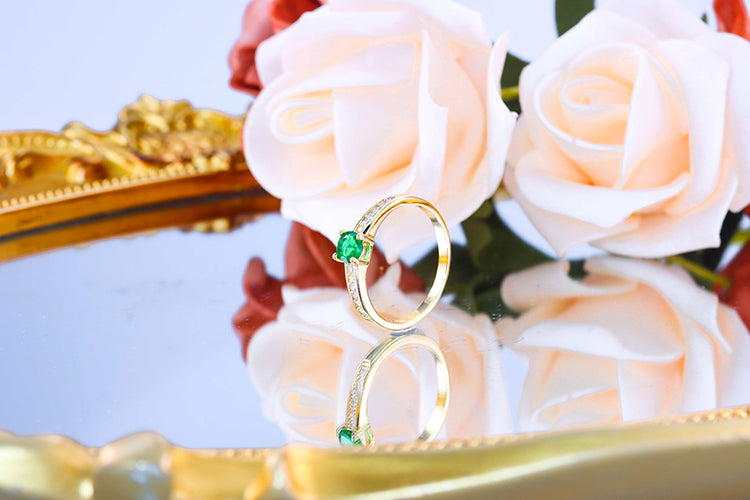 Anel solitario Esmeralda DCG0797