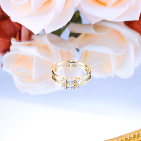 Meia alianca cravejada DCG0771