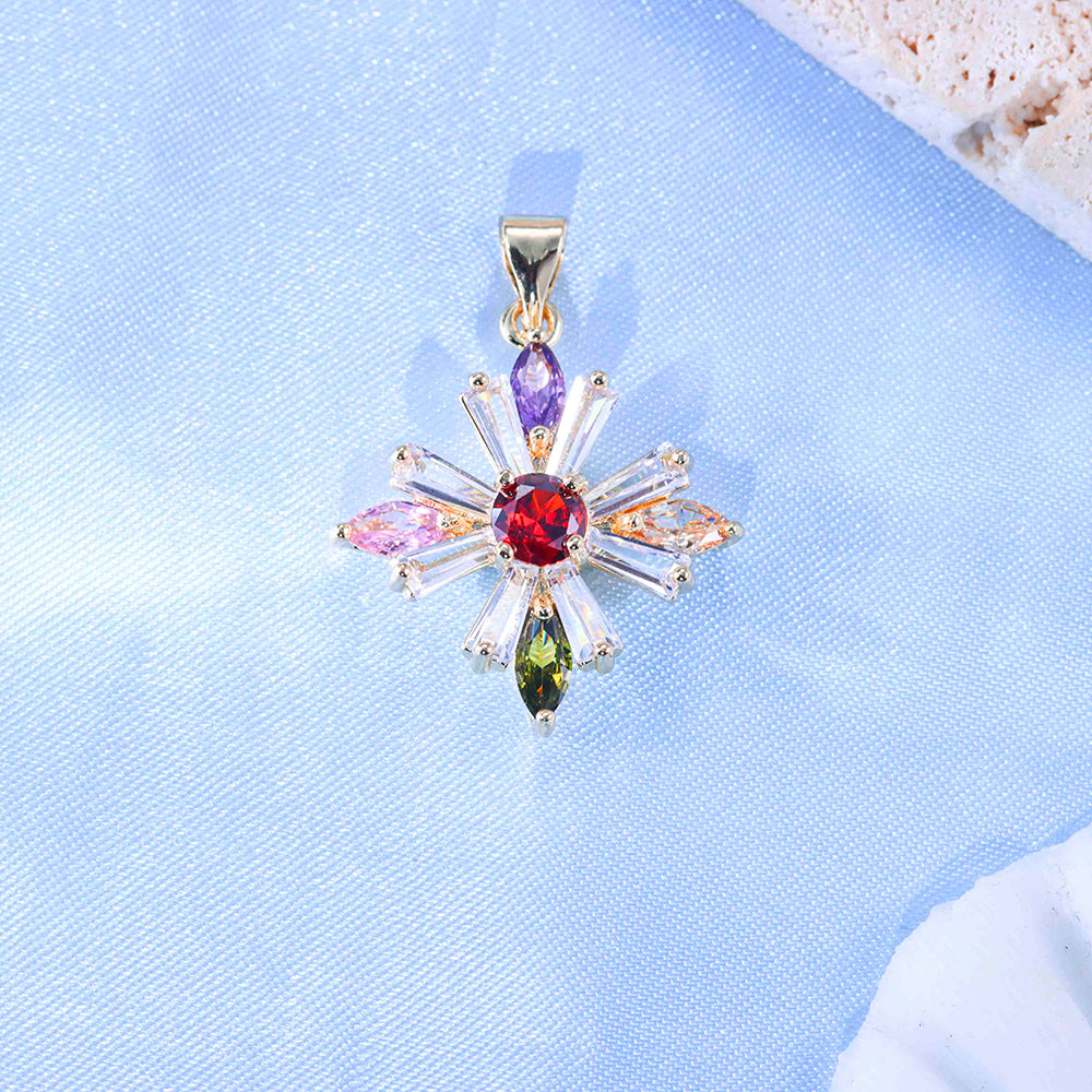 Pingente flor Lapidada DCG0680