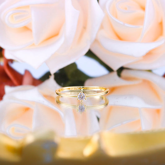 Anel solitario delicado DCG0761