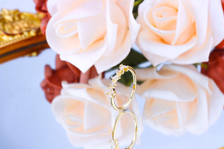 Anel meia alianca navete DCG0782