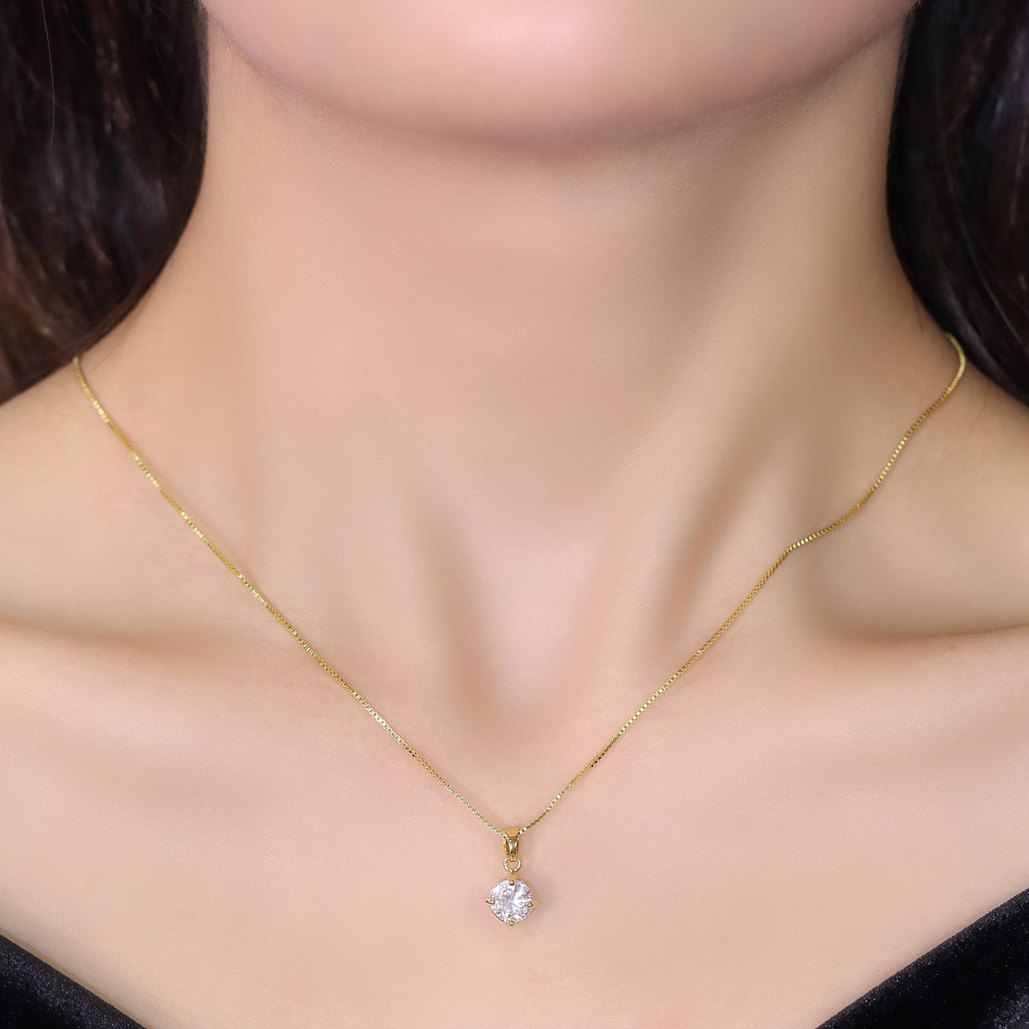 Colar ponto de luz solitario XYP101897