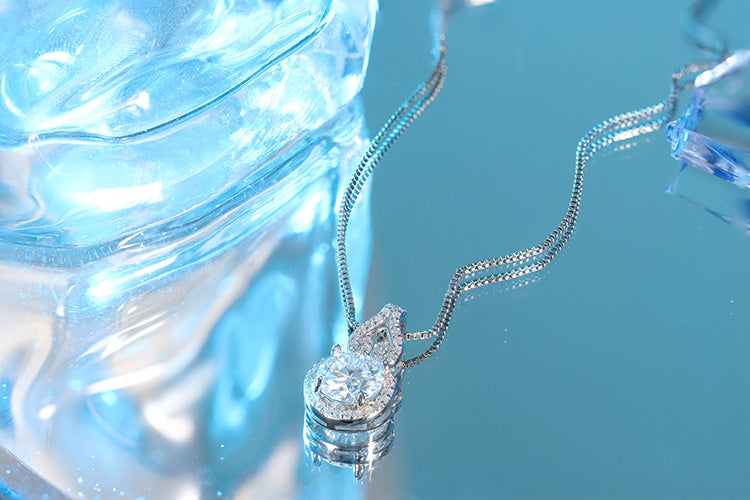 Colar Prata 925 e moissanite XYN101355