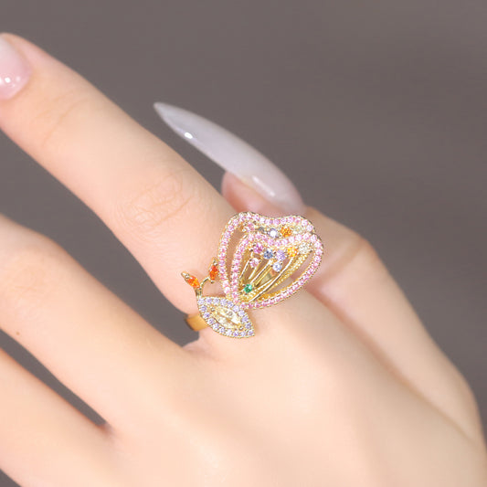 Anel Borboletas cravejadas XYS101712