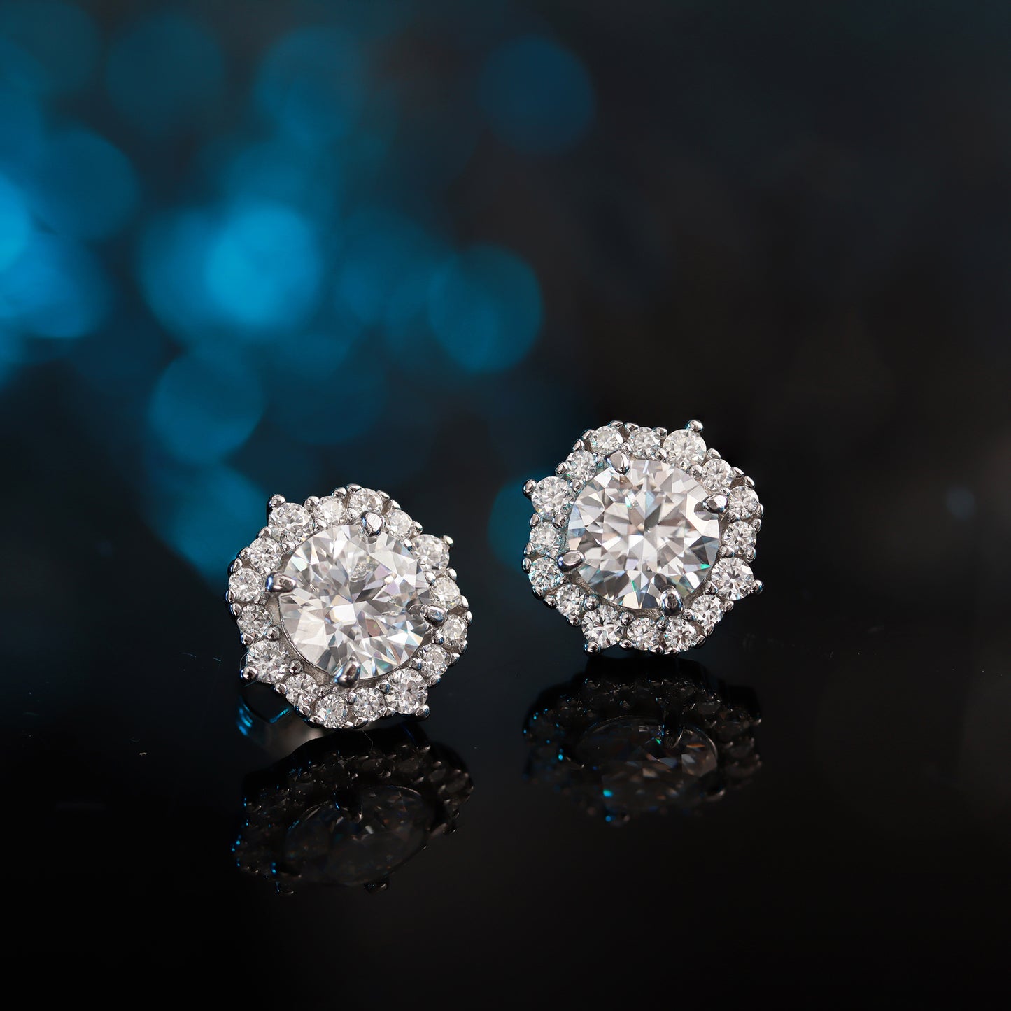 Brinco Quadrado Moissanite de Prata 925 XYE104860