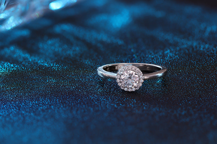 Anel Prata 925 e Moissanite Solitario KRS09355