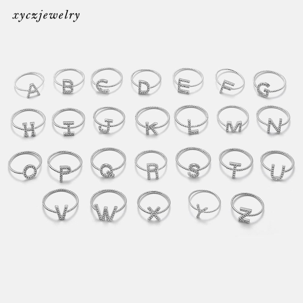 Anel Trançado Letra  XYS100773（Letter Q - Z）