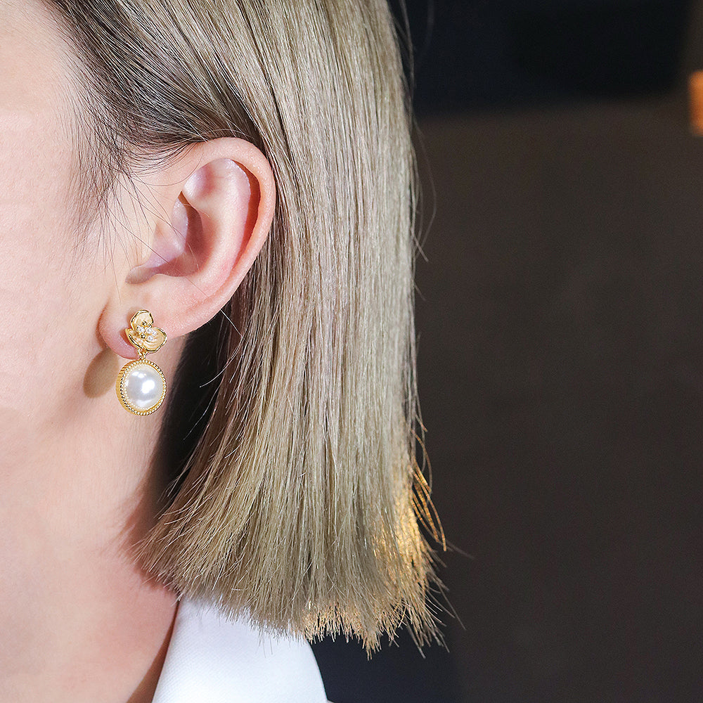 Brincos luxo perolas Shell - ACG1010