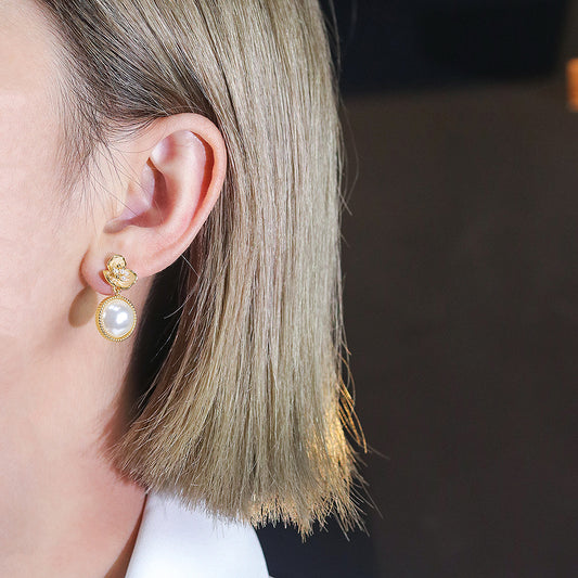 Brincos luxo perolas Shell - ACG1010