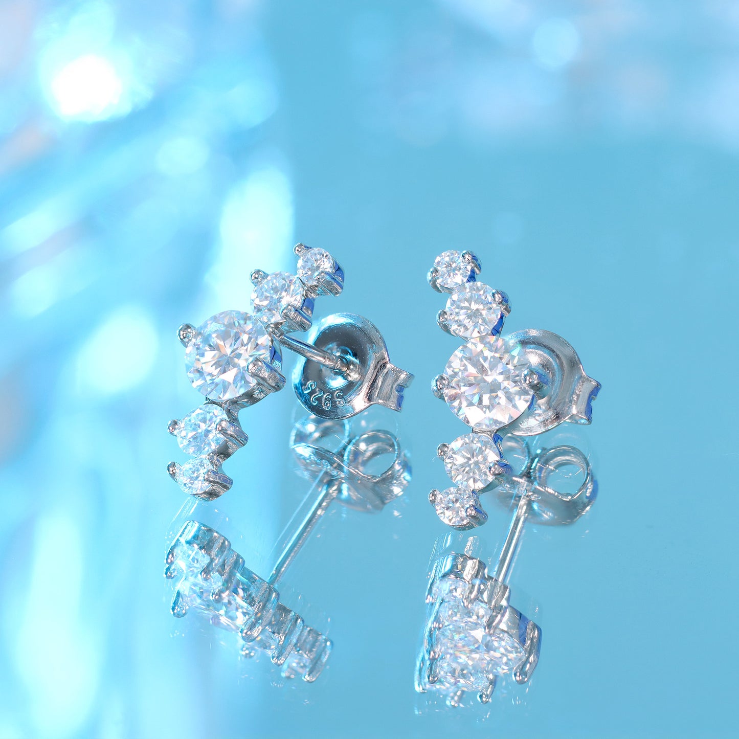 Brincos Prata 925 e moissanite XYE104912