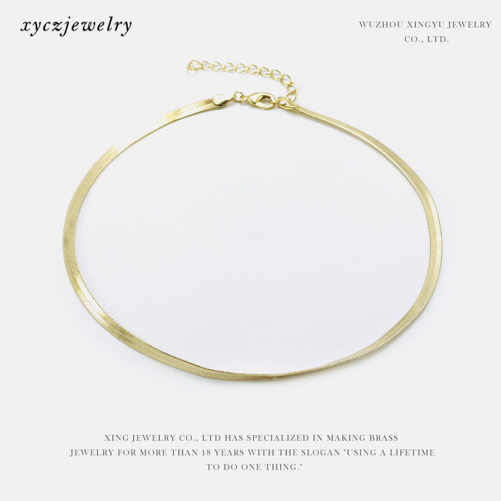 Pulseira Fita XYN100722-3 chain 蛇骨链  18+5cm