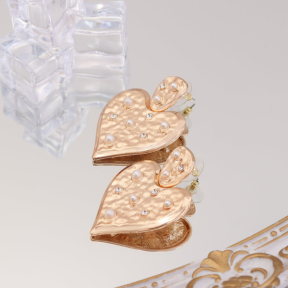 Brincos coracoes Brilhantes  ACG1001