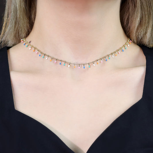 Colar Chocker Aqua - BCG1019