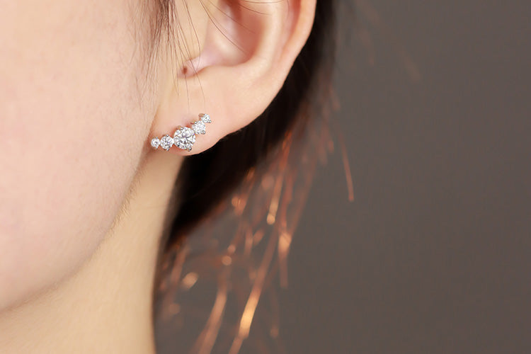 Brincos Prata 925 e moissanite XYE104912