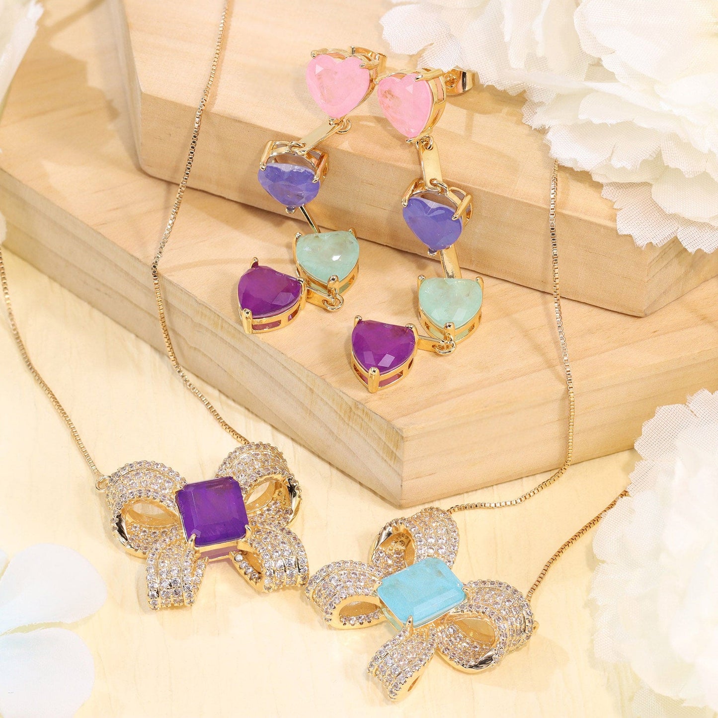 Colar de joias coloridas - XYN101306