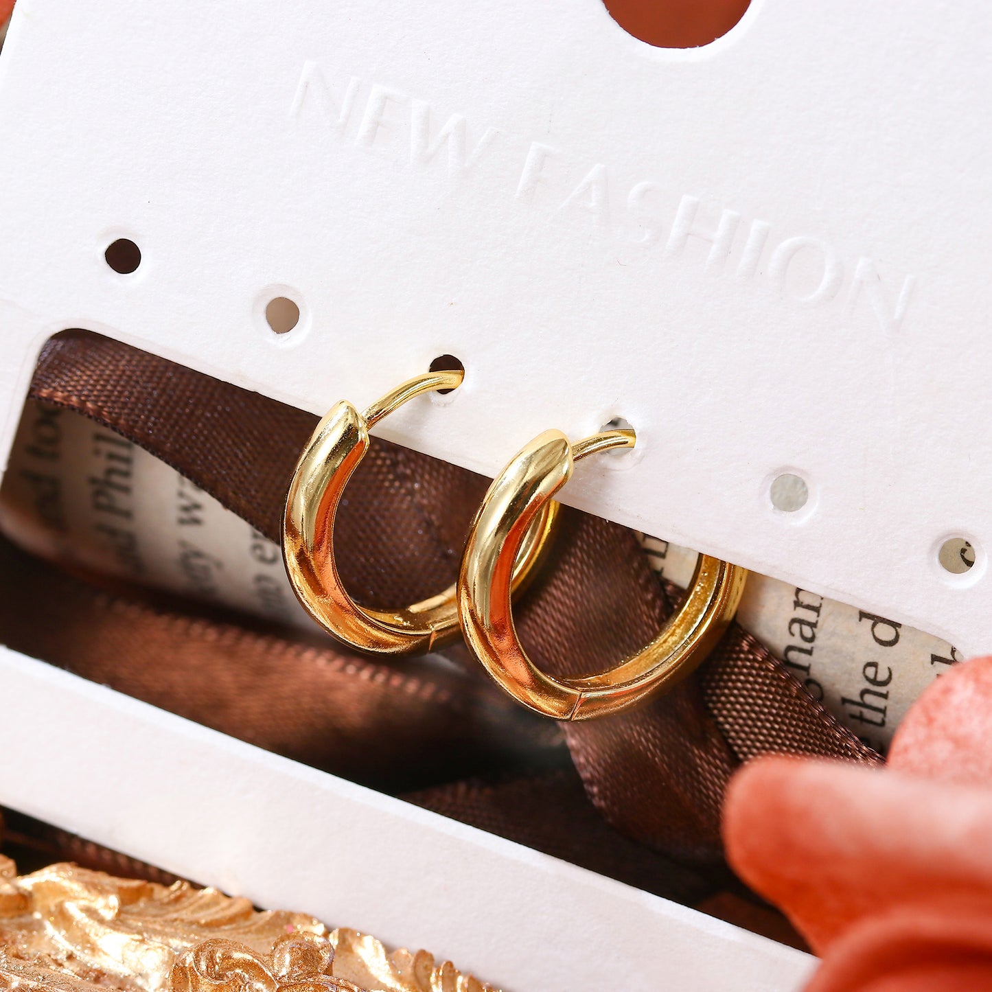 Trio de argolas Lisas Sofisticadas XYE101913