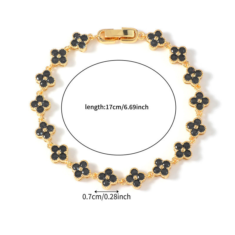 Pulseira Riviera Flowers colors 17 cm  DCG0827