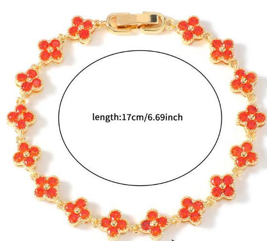 Pulseira Riviera Flowers colors 17 cm  DCG0827