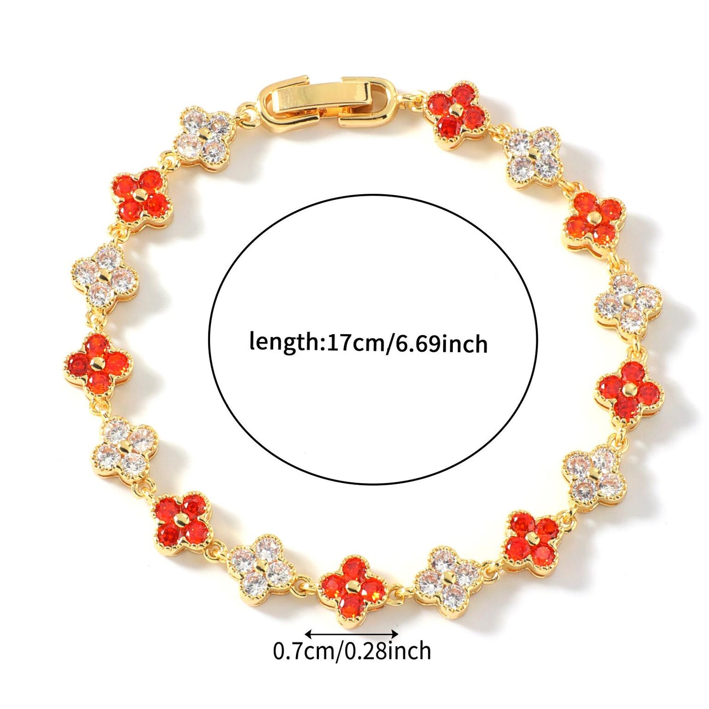 Pulseira Riviera Flowers colors 17 cm  DCG0827