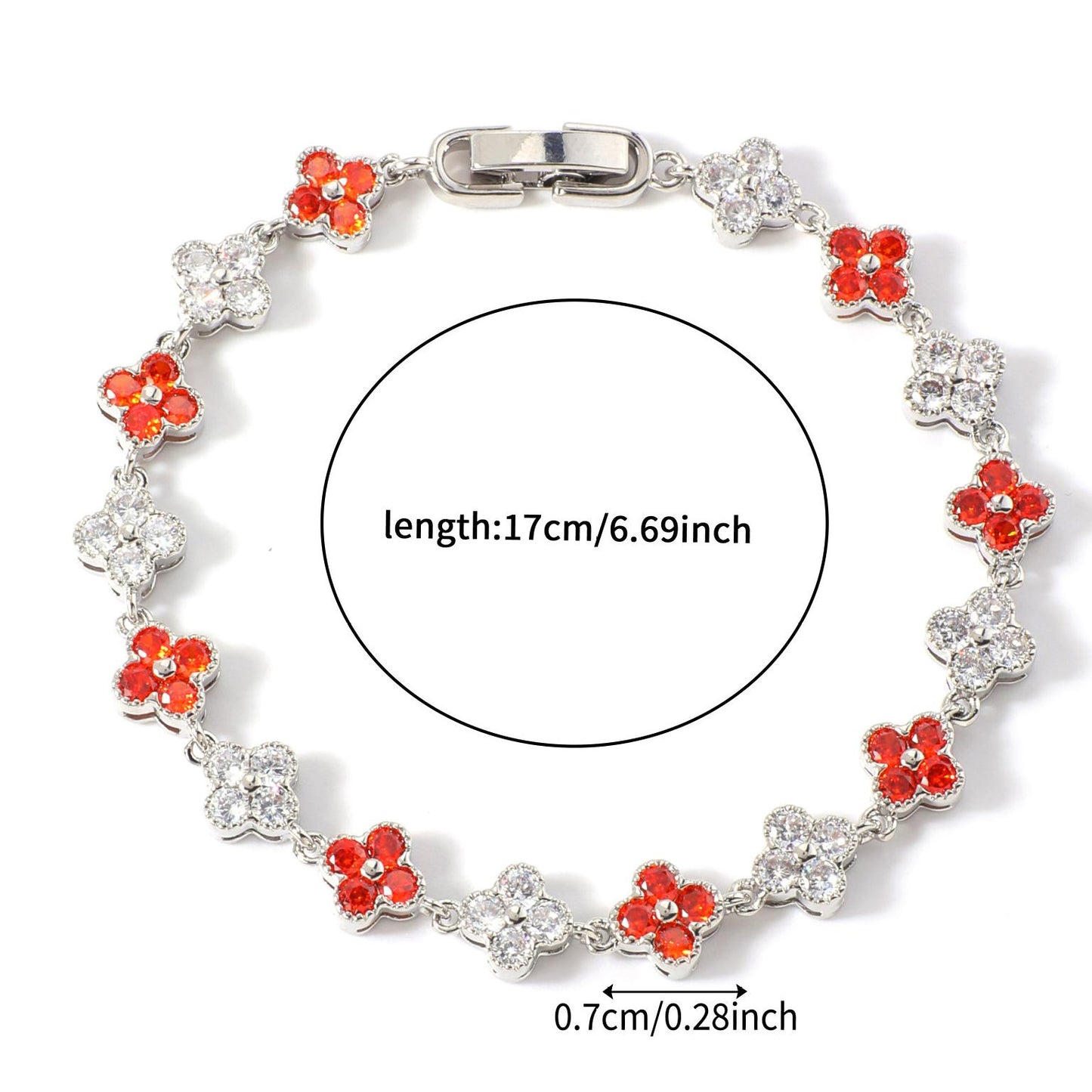 Pulseira Riviera Flowers colors 17 cm  DCG0827