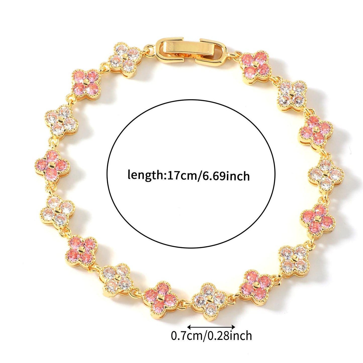 Pulseira Riviera Flowers colors 17 cm  DCG0827