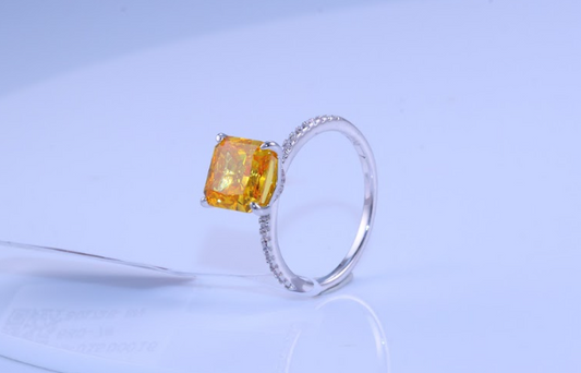 Anel Quadrado Champanhe DCG0847