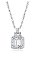 Colar quadrado Prata 925 Moissanite MSD.007