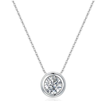 Colar Prata 925 Moissanite Luxo MSD.036
