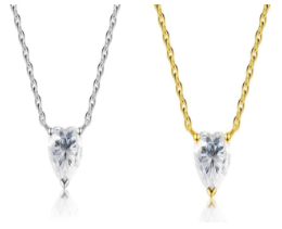 Colar Coração Prata 925 Moissanite MSD.354