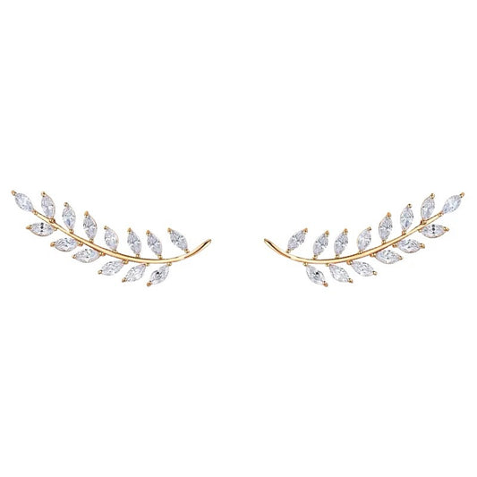Brincos folhas da primavera DCG1406