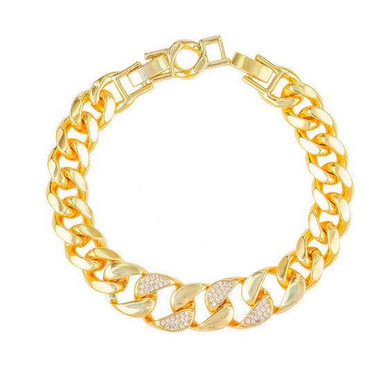 Pulseira elos cravejados DCG1743
