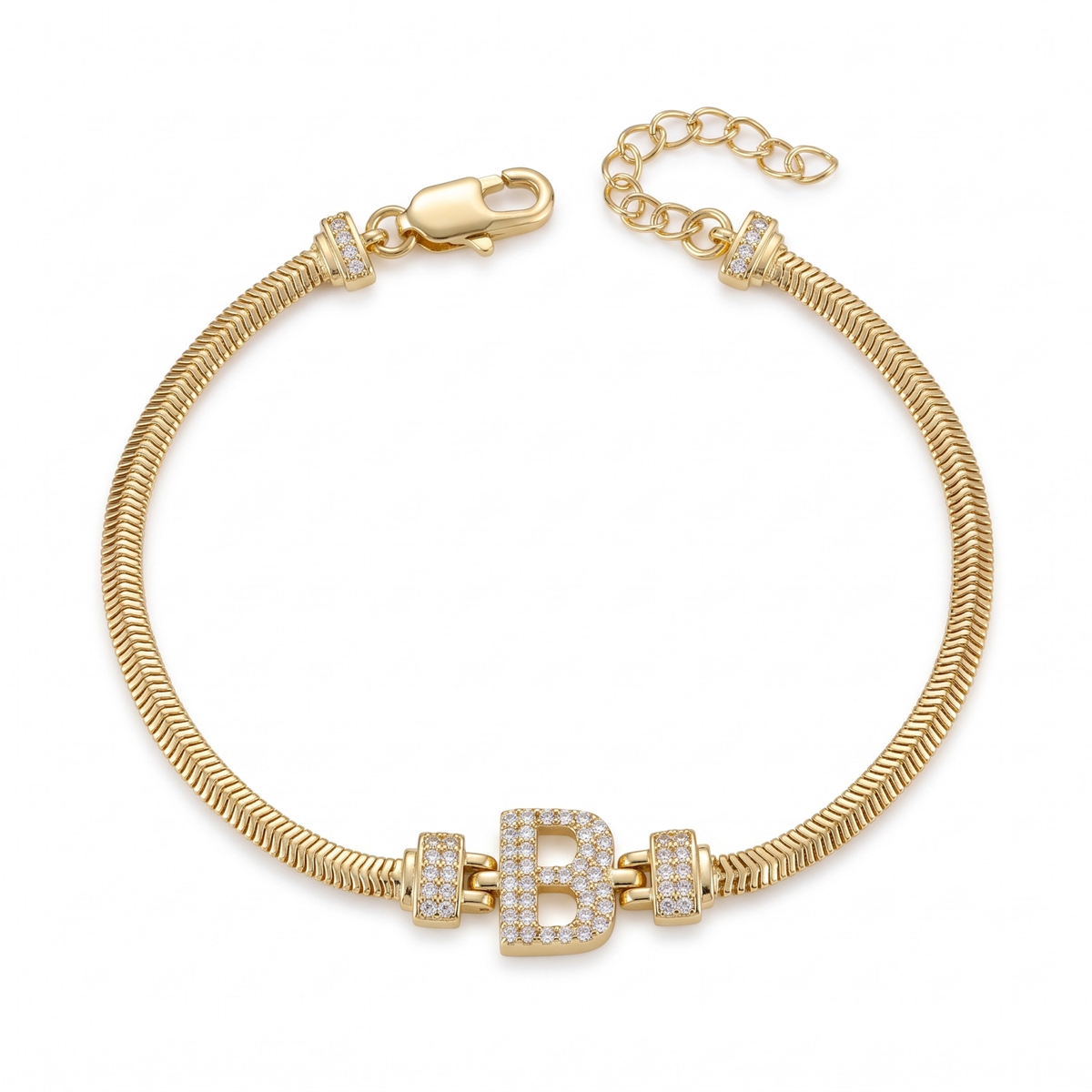 Pulseira Estilo Italiana Letra   DCG1933