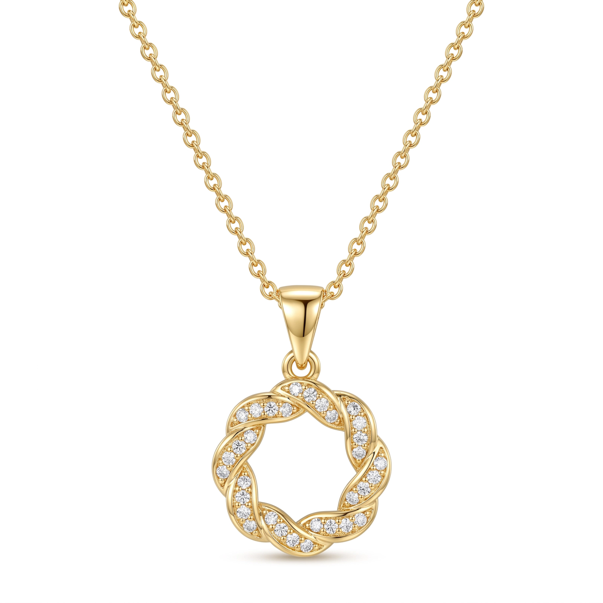 Conjunto Colar e Brinco Laços de Ouro DCG2079