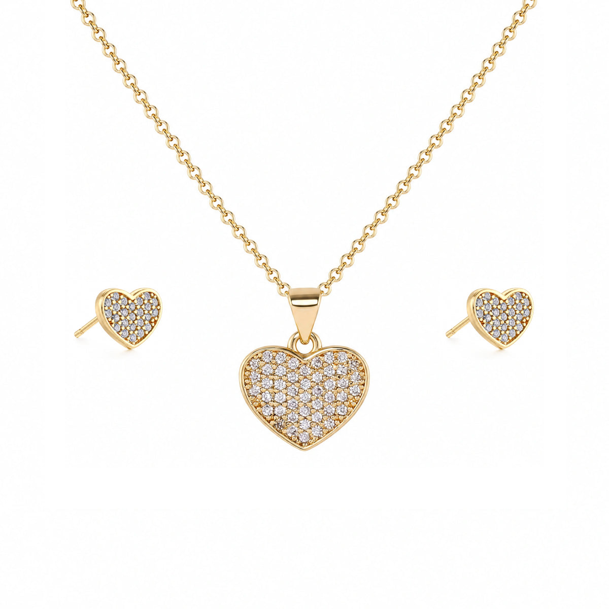 Conjunto Coracao Cravejado DCG2134