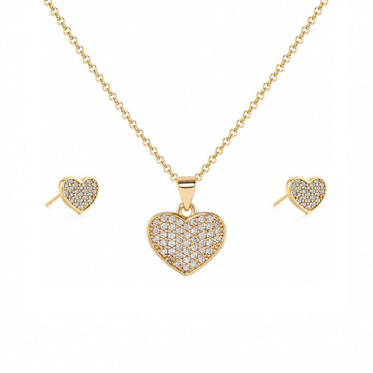 Conjunto Coracao Cravejado DCG2134