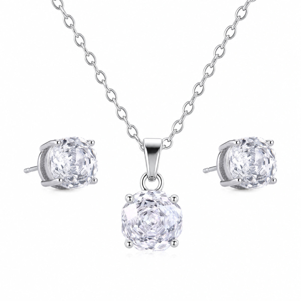 Conjuntos Brincos e colar Flower Cut  DCG2195