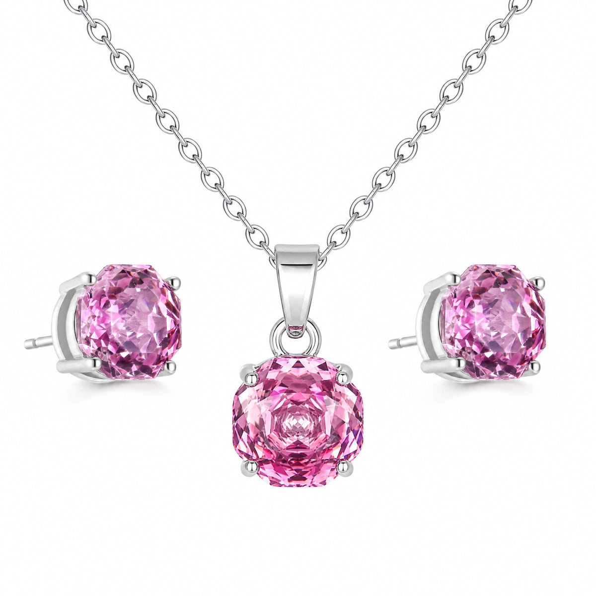 Conjuntos Brincos e colar Flower Cut  DCG2195