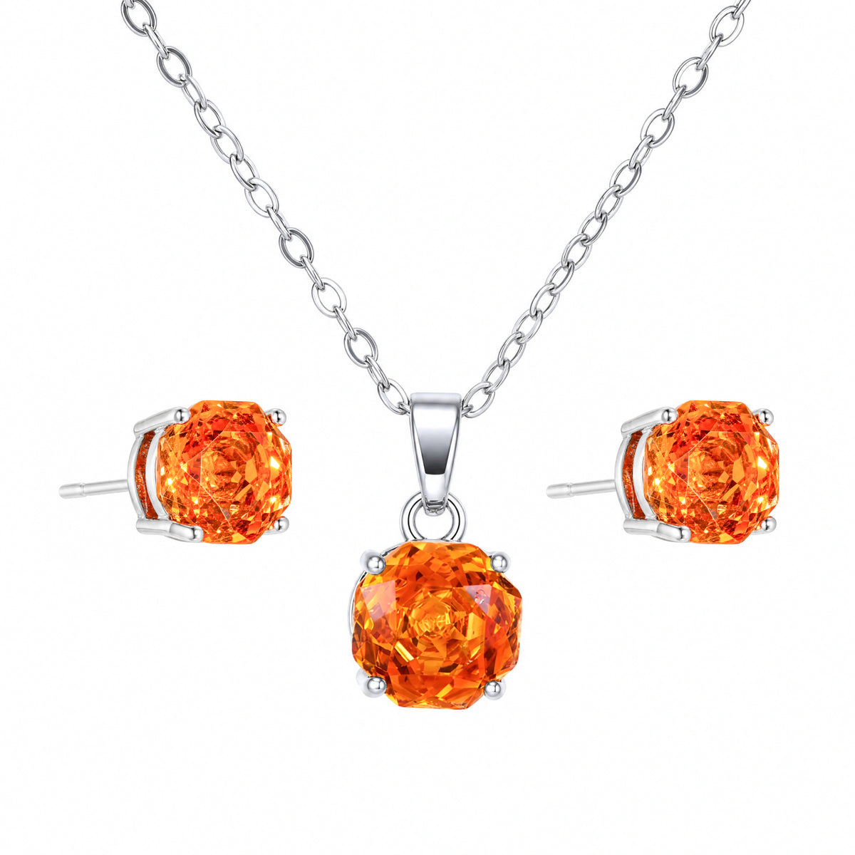Conjuntos Brincos e colar Flower Cut  DCG2195