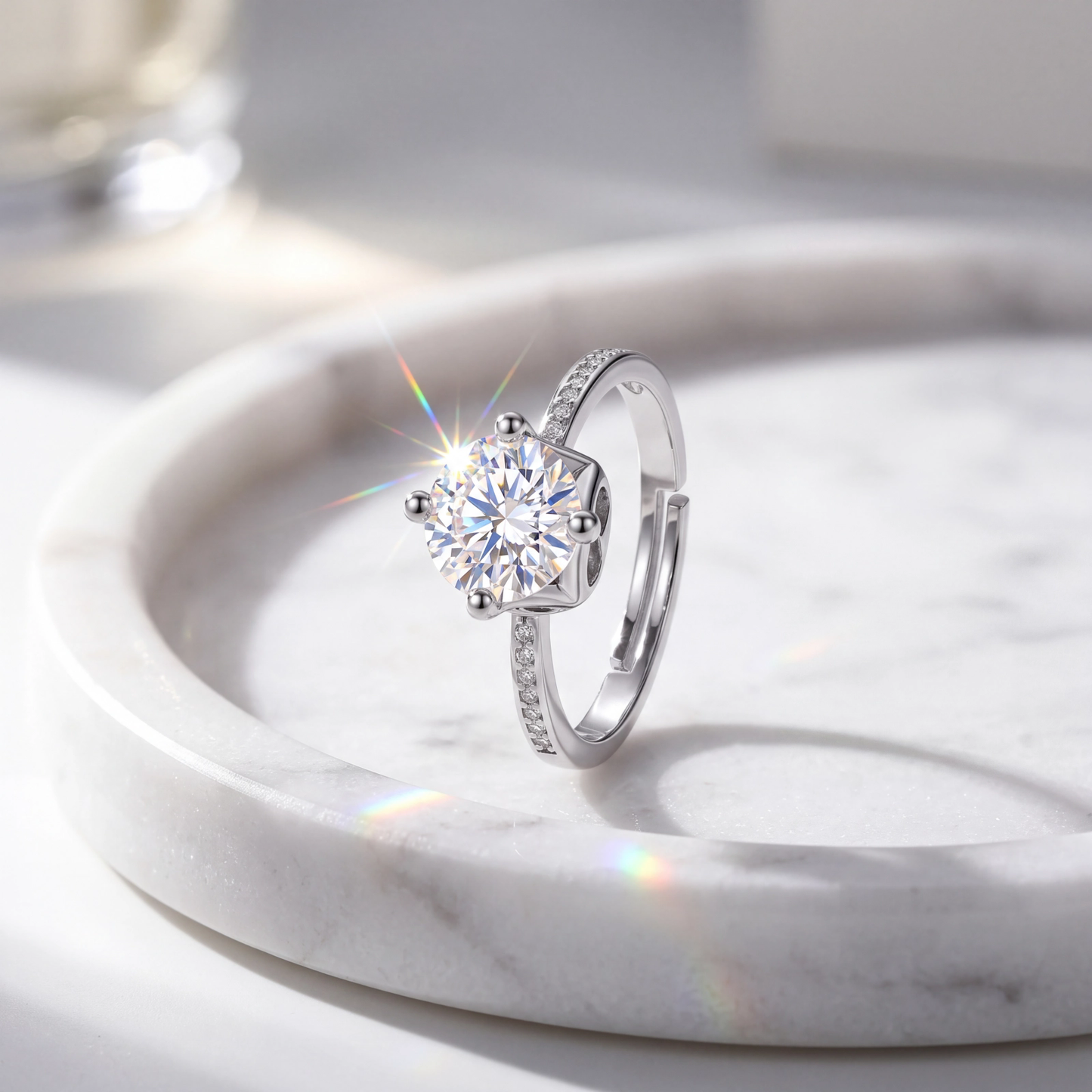 Anel moissanite Primavera EBG0113