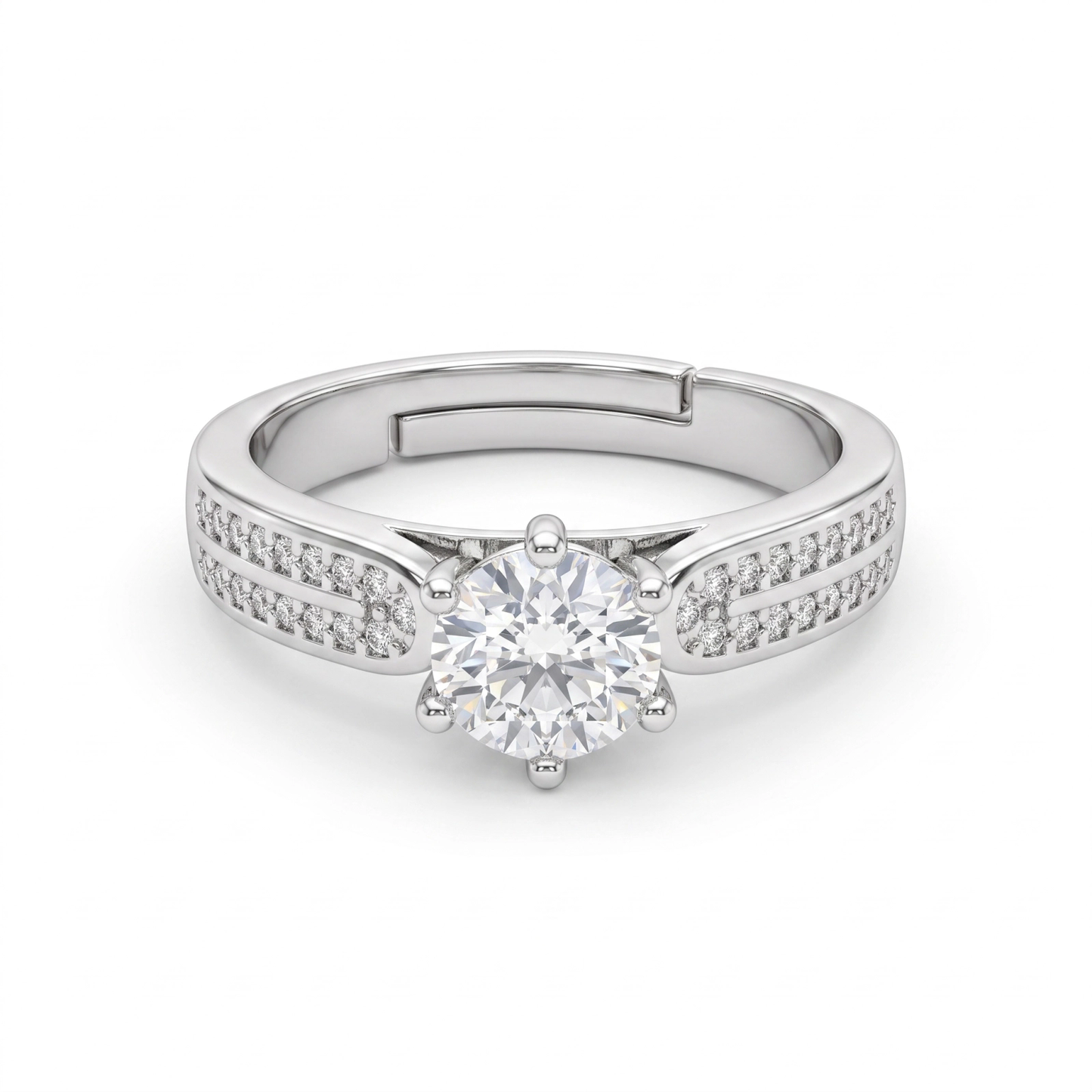 Anel Moissanite Luxo cravejado EBG0115