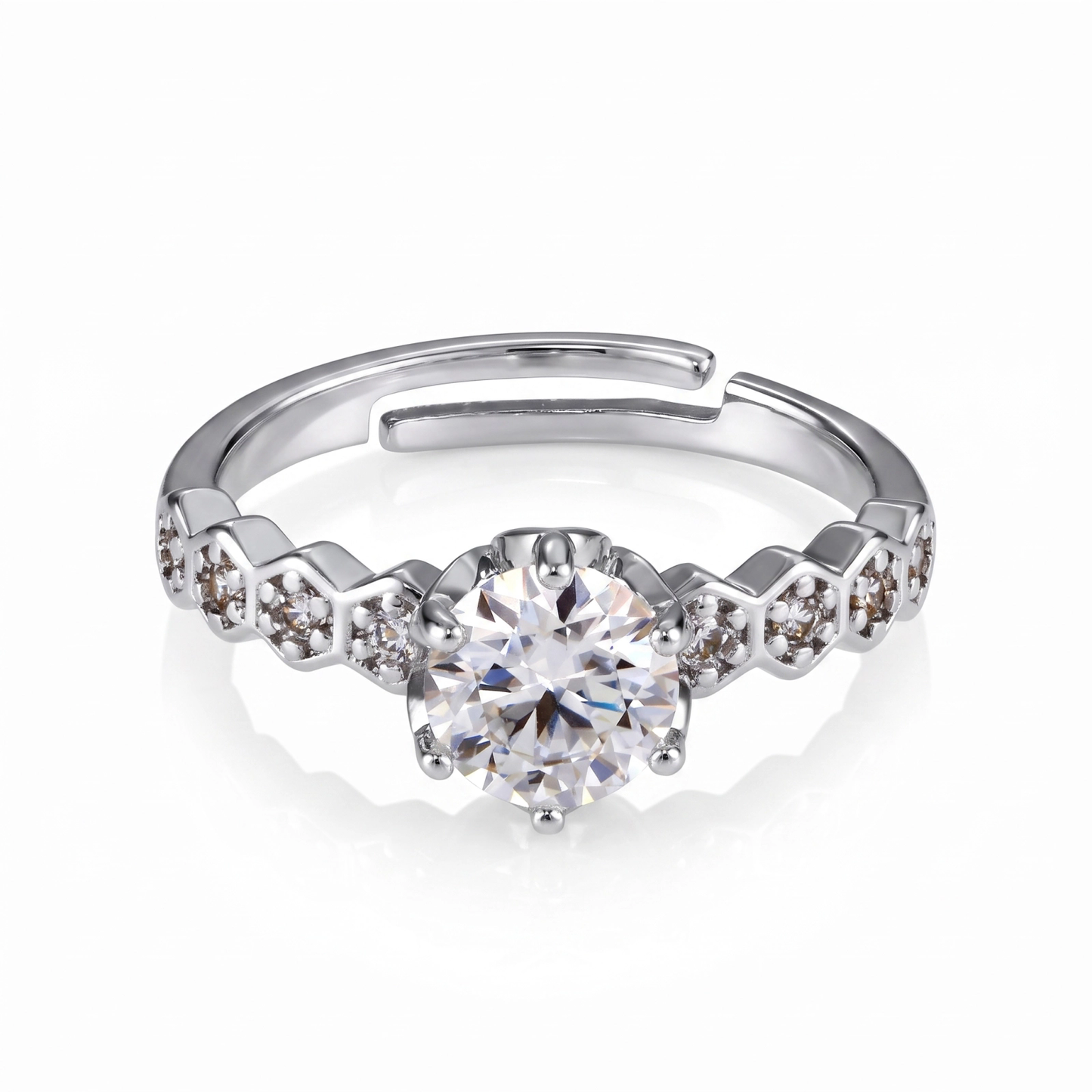 Anel moissanite magnifico EBG0116