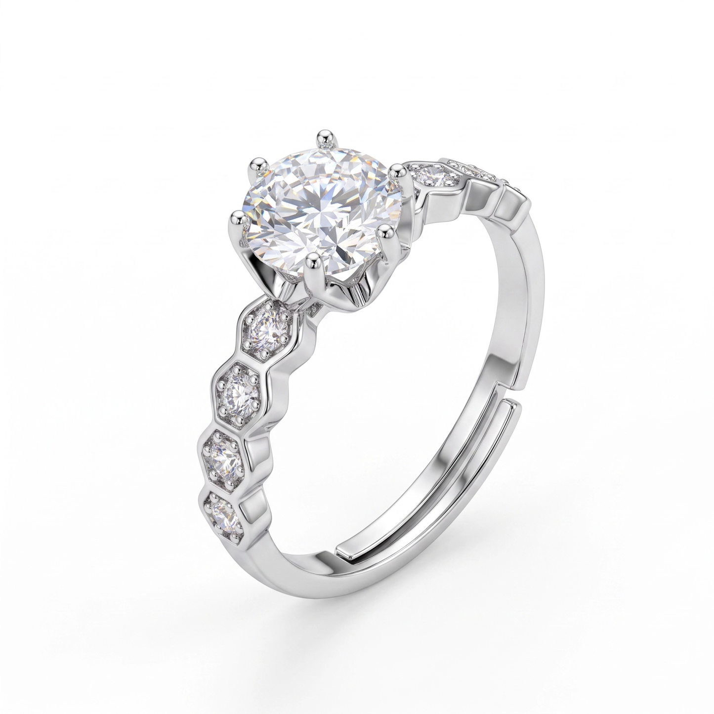 Anel moissanite magnifico EBG0116