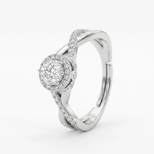 Anel moissanite Luxo EBG0118