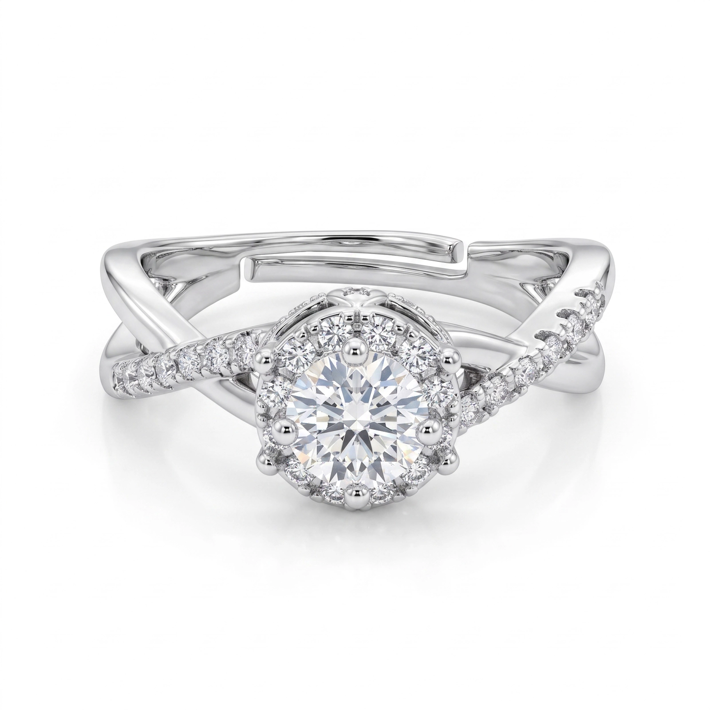Anel moissanite Luxo EBG0118