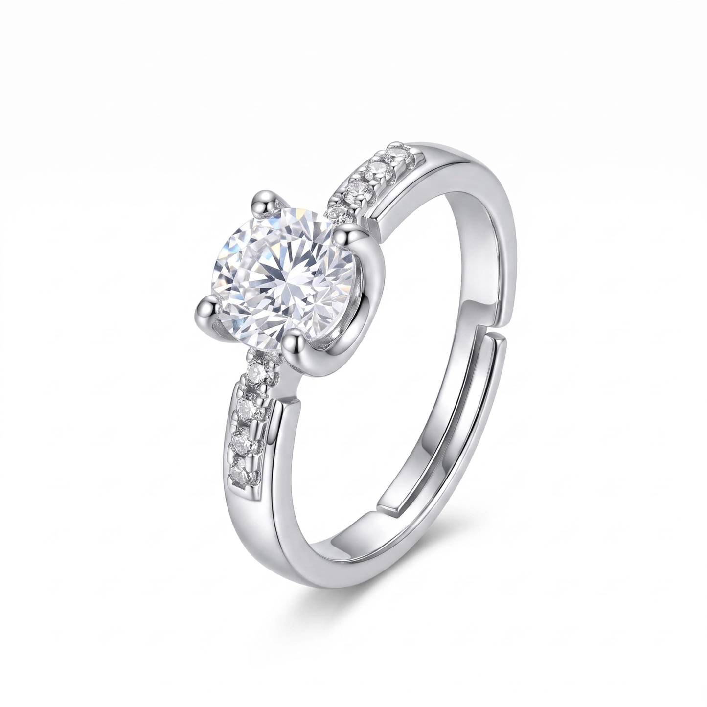 Anel Moissanite estilo Unico  EBG0120