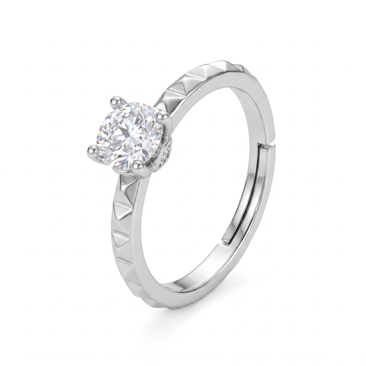 Anel Solitario Moissanite EBG0126